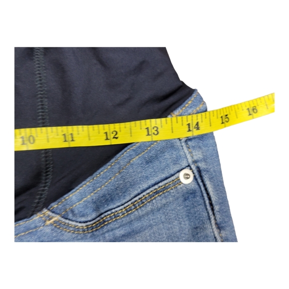 NEW Isabel maternity High Rise Over Belly Cropped Distressed Straight Jeans Sz 2 - Picture 9 of 11